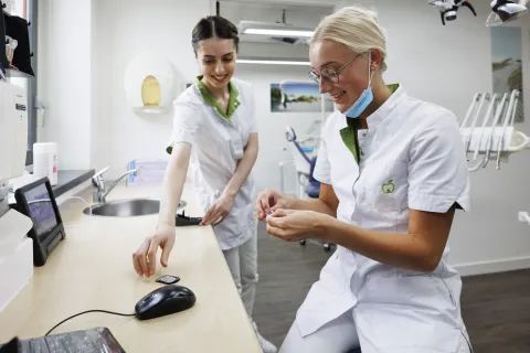 Mondzorgassistenten in overleg